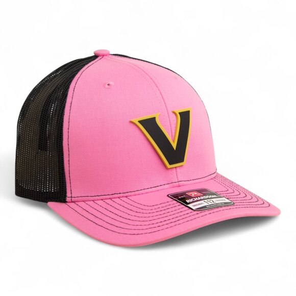 Vanderbilt Commodores Black 3D Snapback Trucker Hat- Pink/ Black - Picture 1 of 3
